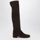 Dolce&Gabbana High Suede Boot In Ebony Brown