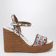 Dolce&Gabbana Wedge Sandals With Logo Embroidery