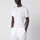 Drumohr Crew Neck Tshirt In Milky White Cotton