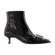 Ganni Buckle Low Boots - - Cotton - Black