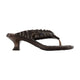 Ganni Melissa Thong Kitten Sandals - - Synthetic - Brown