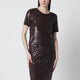 P.a.r.o.s.h. Brown Sequin Knit Top