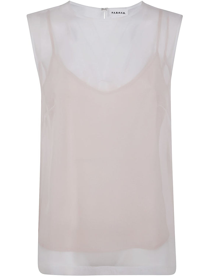 Parosh Semi Sheer T Shirt