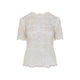 Ermanno Scervino Alabaster Lace Crystals Top