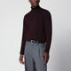 Drumohr Black Navy Wool Turtleneck Sweater