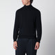 Drumohr Navy Blue Wool Turtleneck Sweater