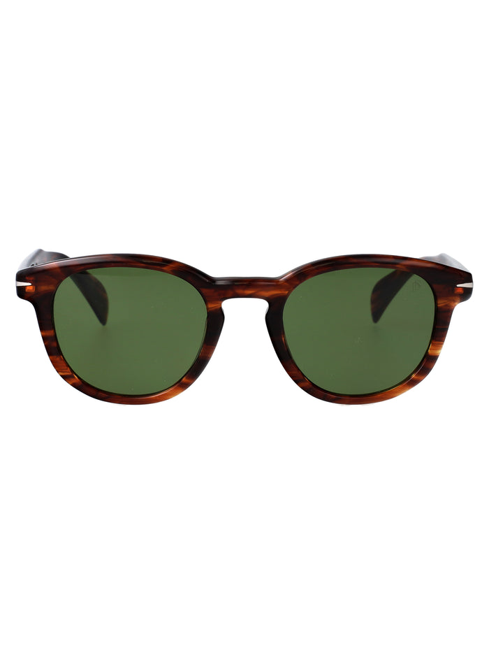 David Beckham Brown Horn Acetate Sunglasses