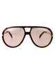 David Beckham Havana Gold Acetate Sunglasses