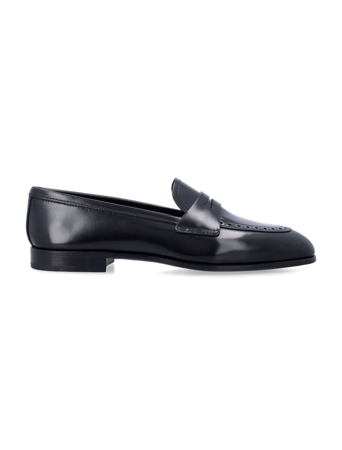 Church's Church’s Onyx Fumé Polished Leather Loafer