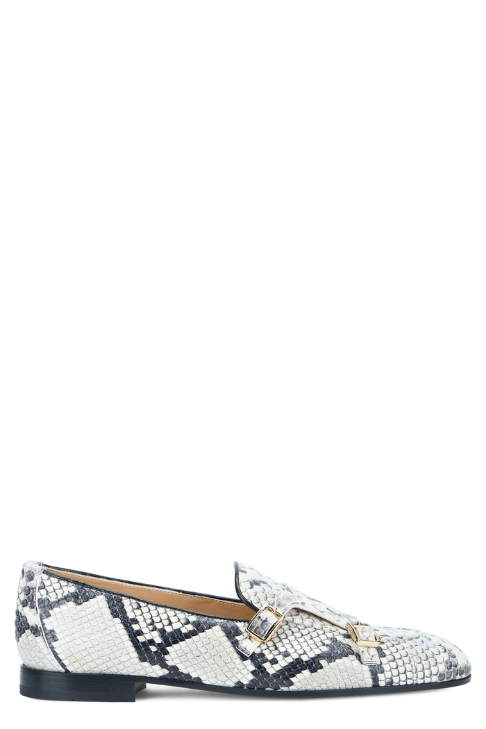 Doucal's Monk Strap In Python Leather