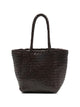 Dragon Difussion Brown Calf Leather Handbag