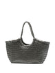 Dragon Difussion Silver Buffalo Calf Leather Handbag