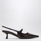 Jimmy Choo Didi 45 Brown Crocodile Effect Neckline