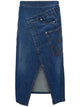Jw Anderson Twisted Midi Skirt Denim