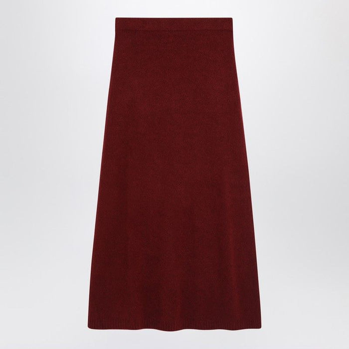 Max Mara Raspberry Skirt In Stretch Cashmere Knit