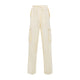 Phoebe Philo Vanilla White Silk Crushed Cargo Trousers