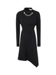 Jw Anderson Neck Chain Long Sleeve Dress