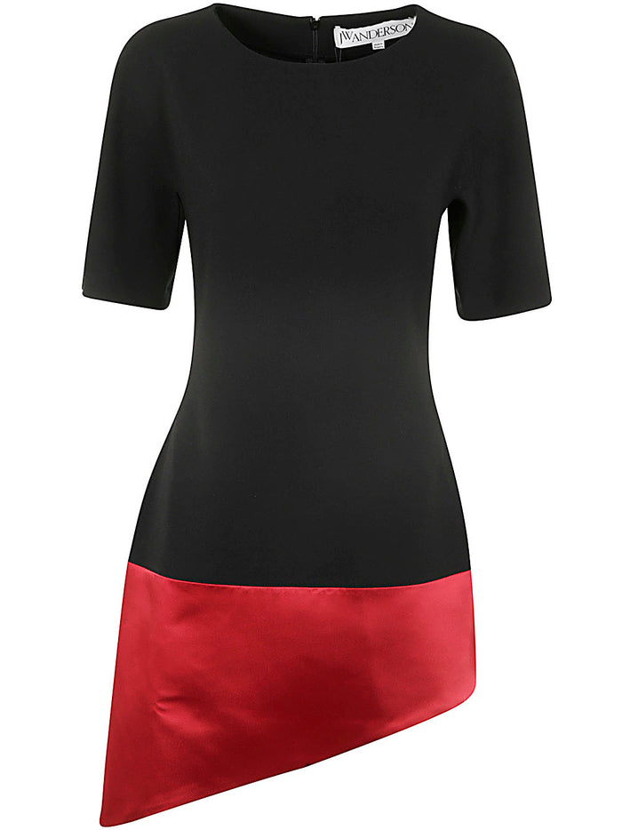 Jw Anderson Panneled Diagonal Hem Dress