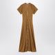 Lemaire Cinnamonbrown Zipup Dress In Cottonviscose Jersey