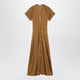 Lemaire Cinnamon-Brown Zip-Up Dress In Cotton-Viscose Jersey