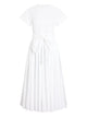 Patou Short Sleeves Midi Knot Dress