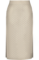 Mc2 Saint Barth Light Beige Side Slit Skirt