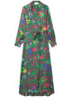 Az Factory Paisley Print Long Wrap Dress