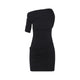 Jacquemus Ruched One-Shoulder Mini Dress