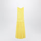 Jacquemus Abiha Pleated Midi Dress With Draping In Yellow