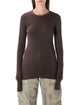 Rick Owens Rick Owens Drkshdw Black Ribbed Ls T