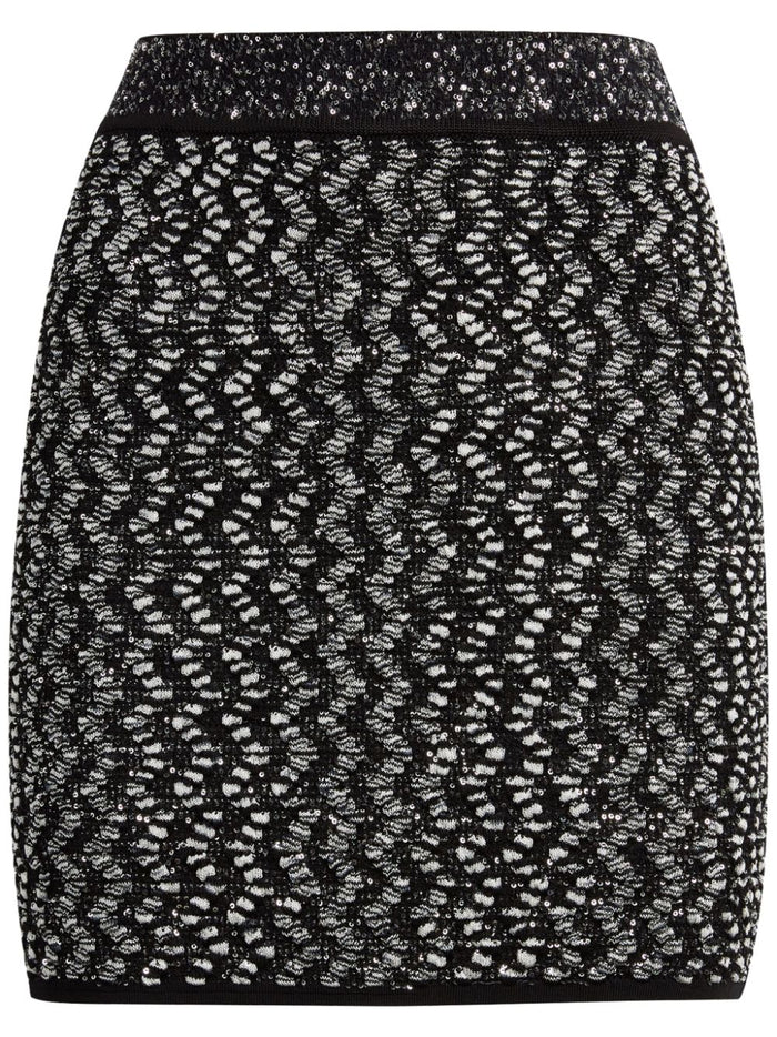 Missoni Black And White Zigzag Skirt