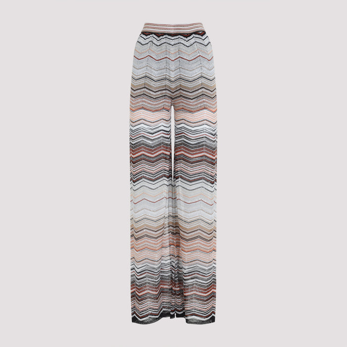 Missoni Red And Beige Viscose Pants