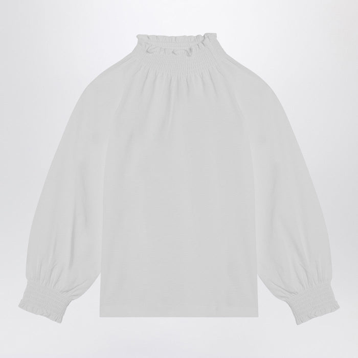 Douuod White Cotton Blouse