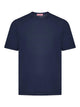 Drumohr Crew Neck T-Shirt In Navy Blue Cotton Jersey