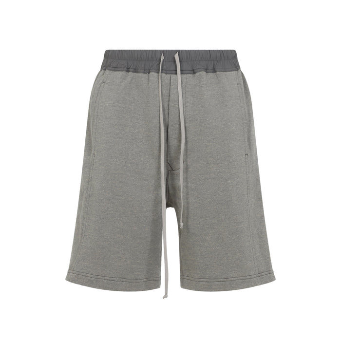 Drkshdw Grey Wide Pusher Cotton Shorts
