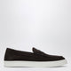 Doucal's Brown Suede Penny Loafers