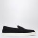 Doucal's Blue Suede Penny Loafers