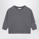 Douuod Grey Cotton Blend Crew-Neck Sweatshirt