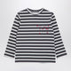 Douuod Grey/White Striped Cotton Jersey