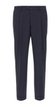 Devore Midnight Blue Cotton Trousers