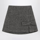 Douuod Ebony/Beige Checked Wool Nicaragua Skirt