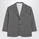 Douuod Grey Single-Breasted Jacket