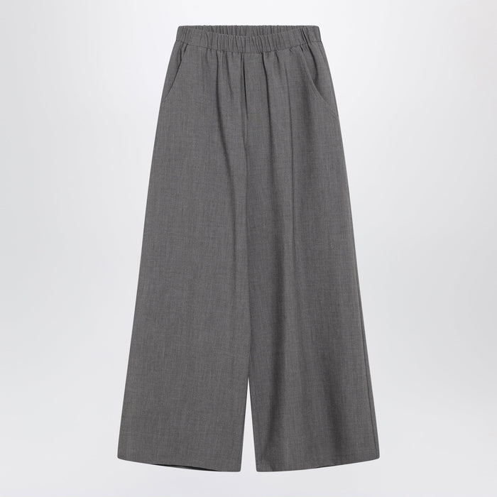 Douuod Oversized Grey Chrysanthemum Trousers