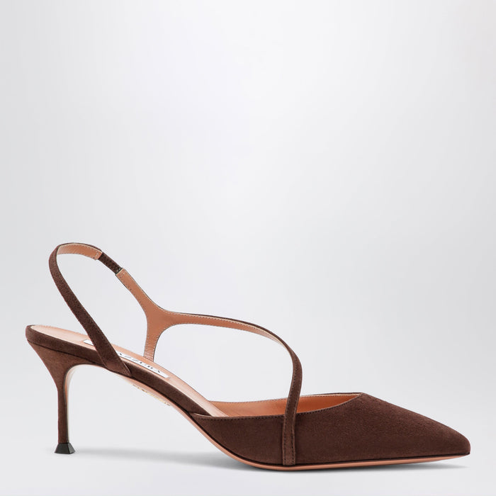 Aquazzura Espresso Dynasty Suede Pumps