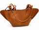 Coccinelle Brown Leather Grained Knotted Top-Handles Bag