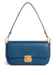 Coccinelle Blue Textured Lock Closure Bag
