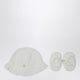 Teddy & Minou White Two-Piece Set With Hat And Shoes