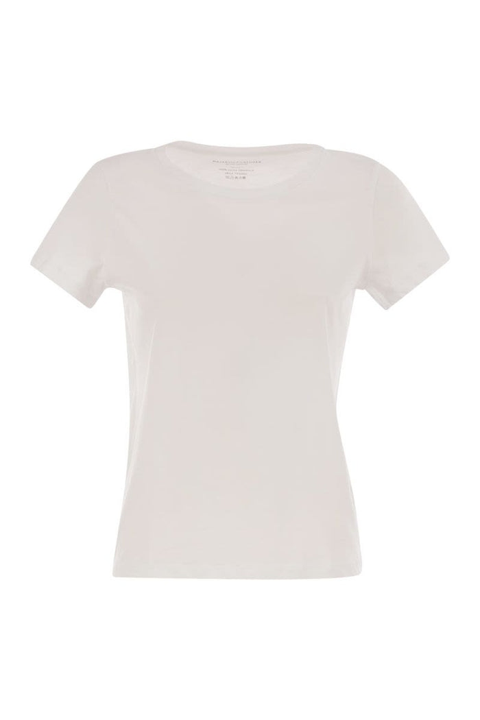 Majestic Crew-Neck Short-Sleeved Cotton T-Shirt