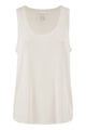 Majestic Sleeveless Stretch Viscose Top With Wide Neckline