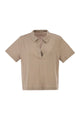 Majestic Cropped Linen Stretch Polo With V-Neck